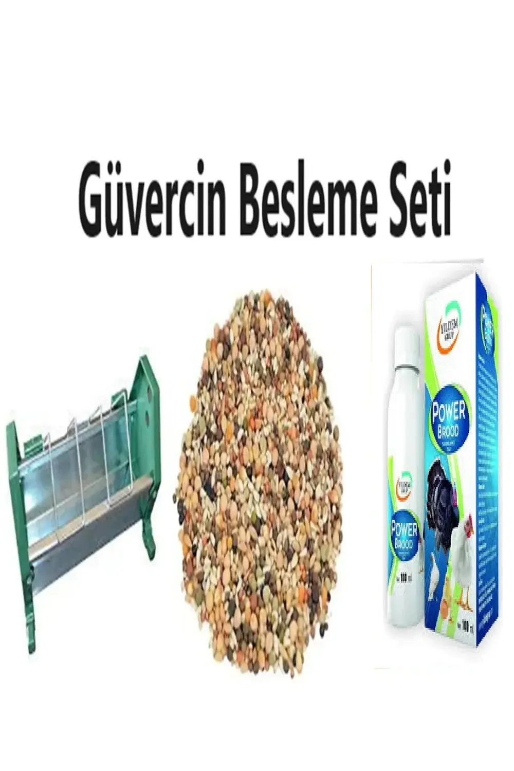 Güvercin Besleme Set-25 Cm Güvercin Yemlik 5 Kg Güvercin Yemi Pow