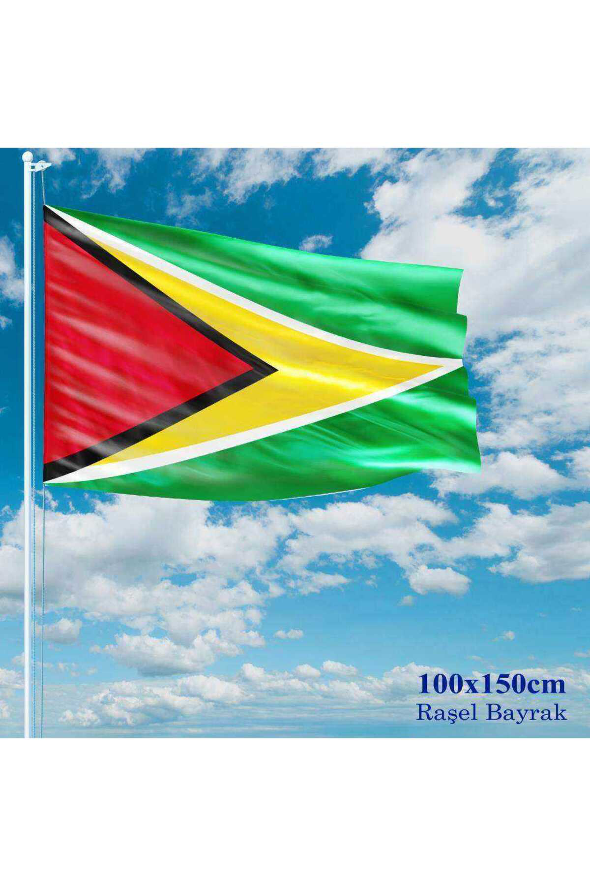 Guyana Bayrağı - 100x150 cm (1 metre x 1,5 metre) - Raşel Kumaş