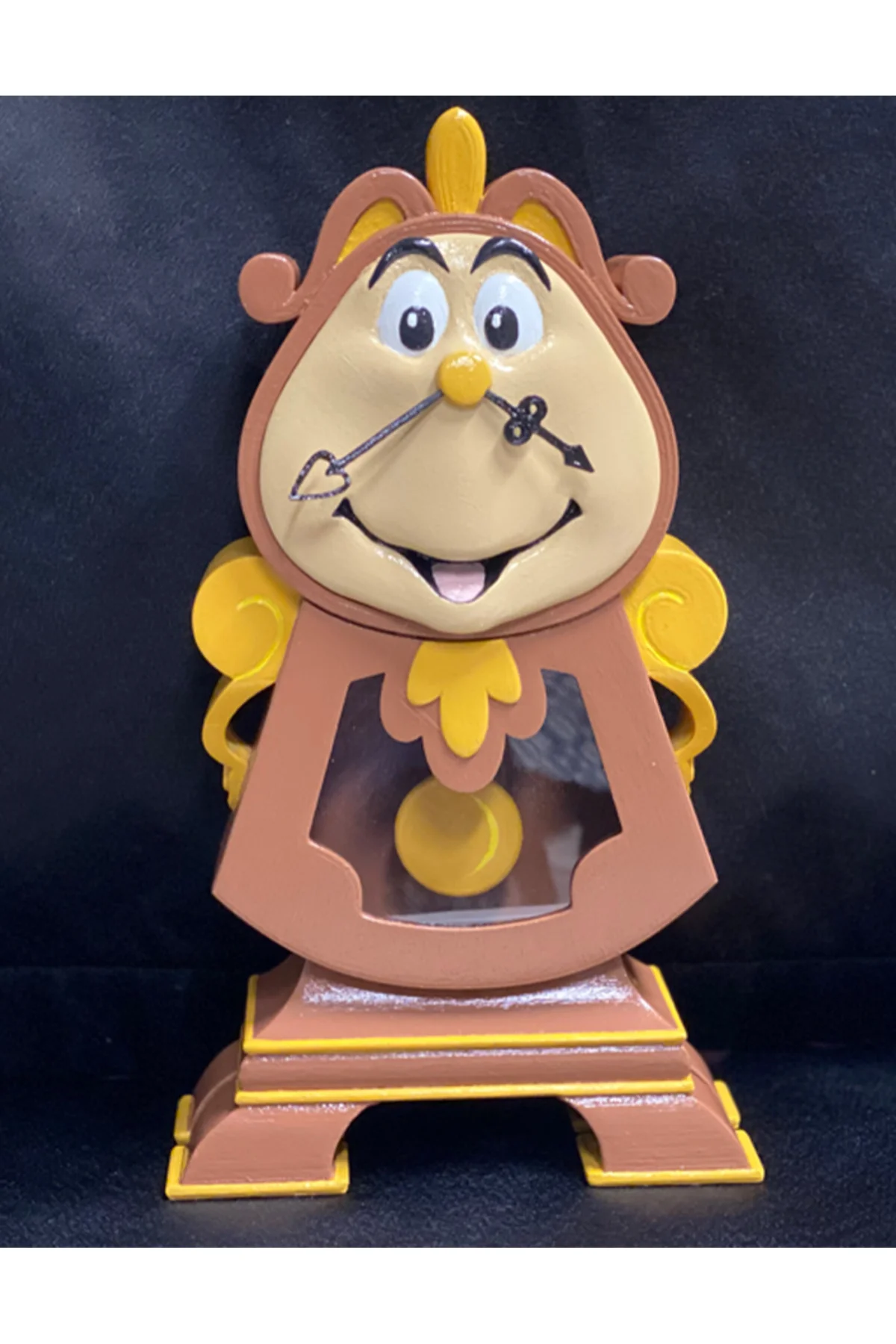 . Güzel ve Çirkin Cogsworth Boyalı Figür Güzel ve Çirkin Saat Figür 20CM