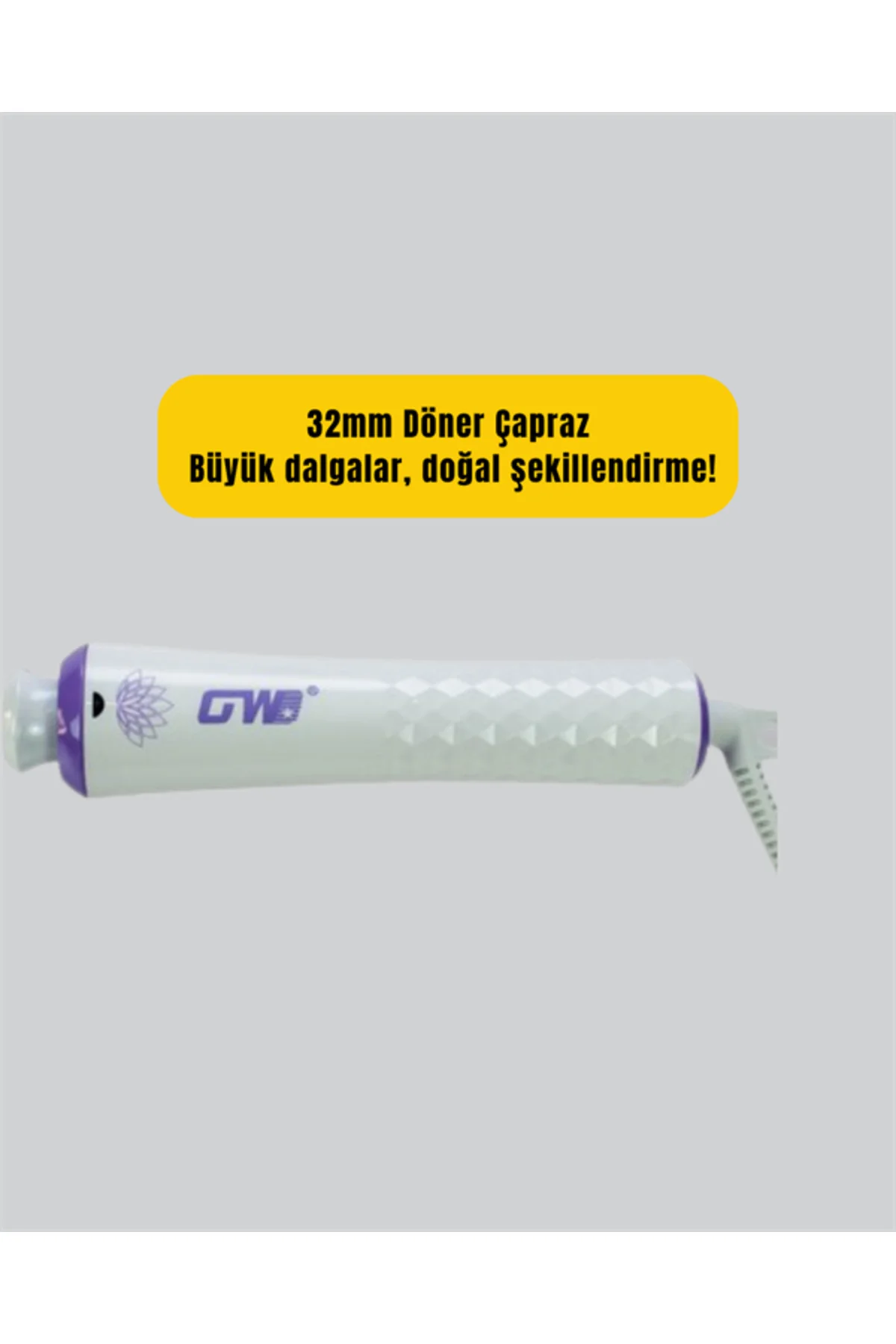 GW 32mm Döner Başlıklı Saç Kıvırma Makinesi – Her An Her Yerde Pr