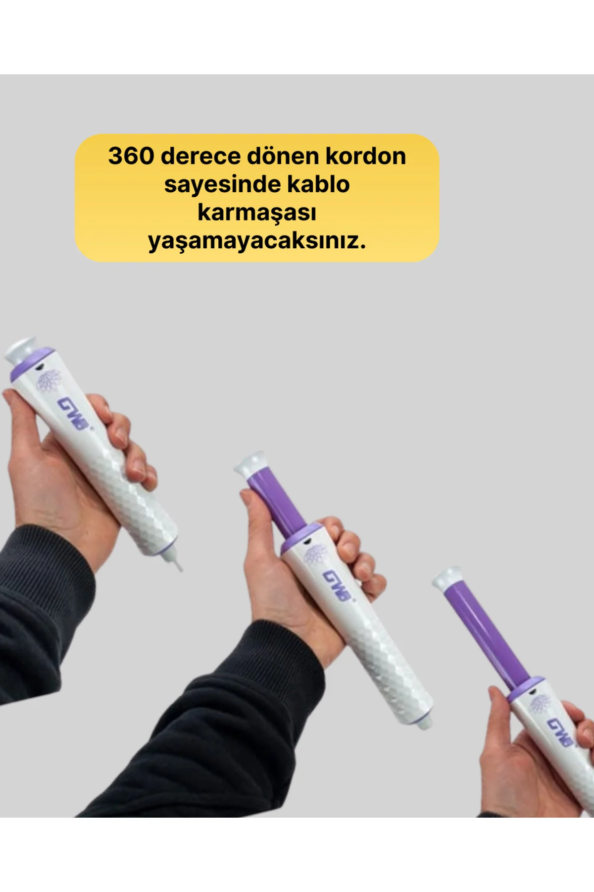 GW Profesyonel Saç Kıvırıcı – 140-210°C Isı Ayarlı, Taşınabilir T GW Profesyonel Saç Kıvırıcı – 140-210°C Isı Ayarlı, Taşınabilir T