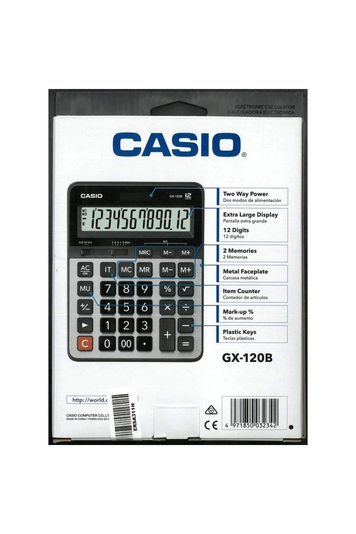 Casio Gx-120B 12 Hane Masaüstü Hesap Makinesi