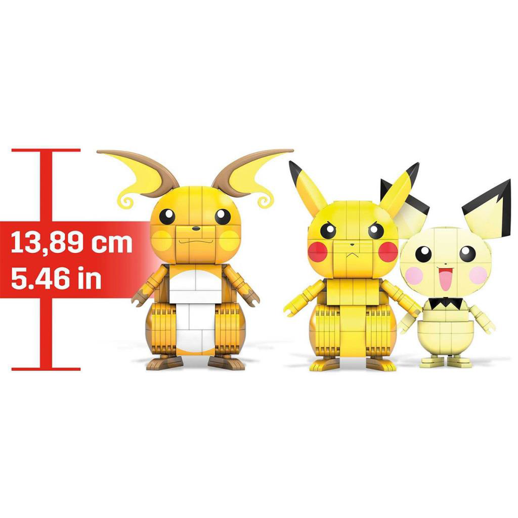 GYH06 MEGA™ Pokémon™ Pikachu Dönüşüm 3'lüsü 621 parça +7 yaş GYH06 MEGA™ Pokémon™ Pikachu Dönüşüm 3'lüsü 621 parça +7 yaş