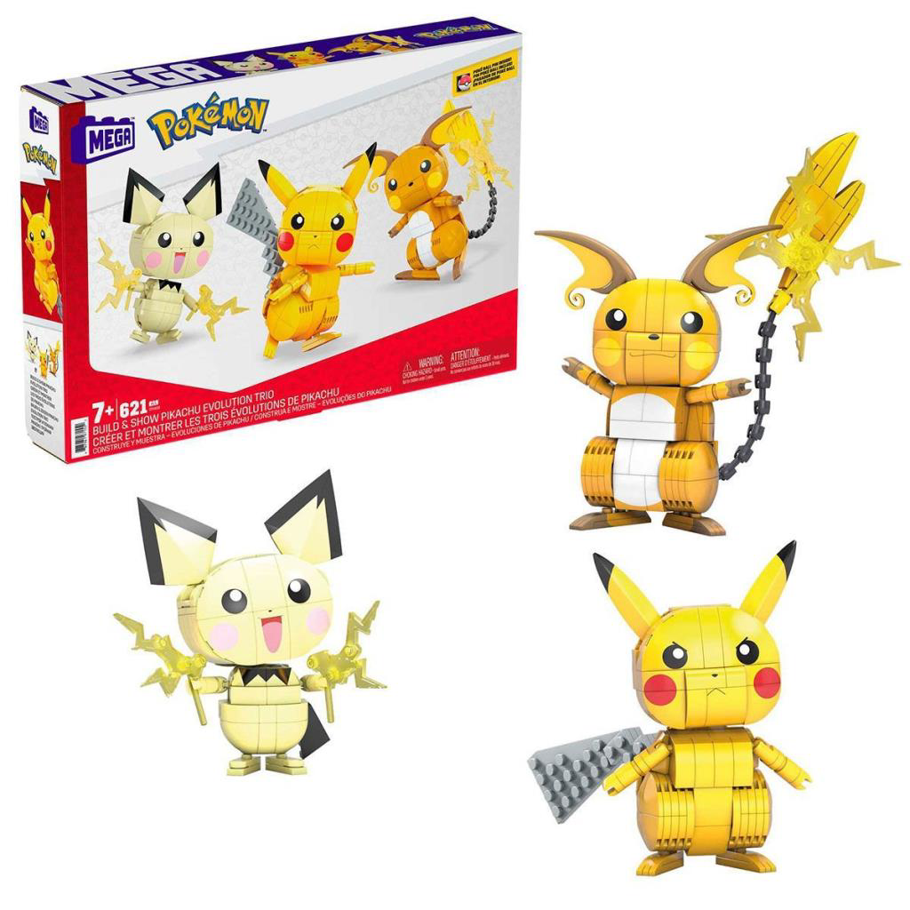 GYH06 MEGA™ Pokémon™ Pikachu Dönüşüm 3'lüsü 621 parça +7 yaş GYH06 MEGA™ Pokémon™ Pikachu Dönüşüm 3'lüsü 621 parça +7 yaş