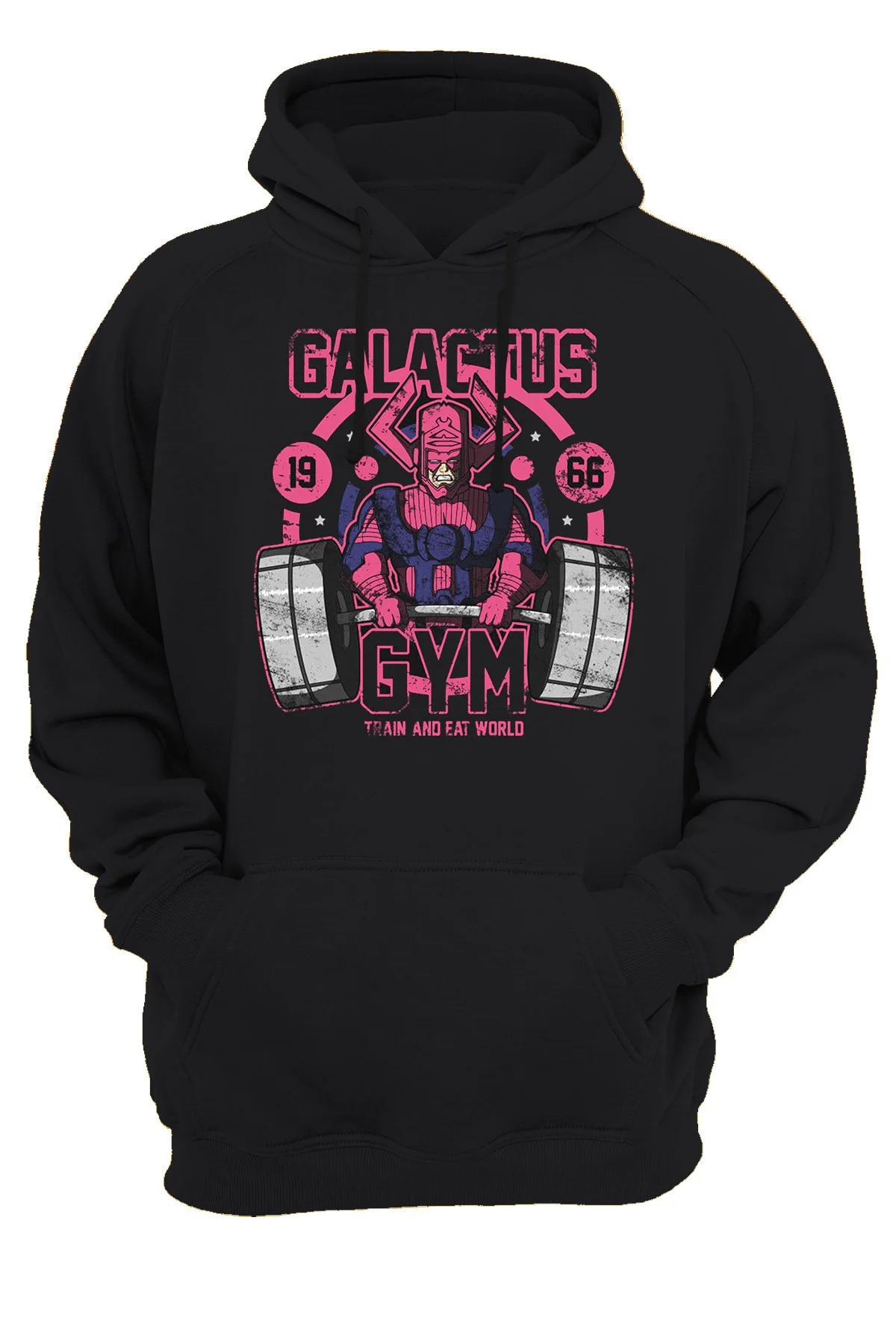 Gym Baskılı Fermuarsız Kapüşonlu Sweatshirt