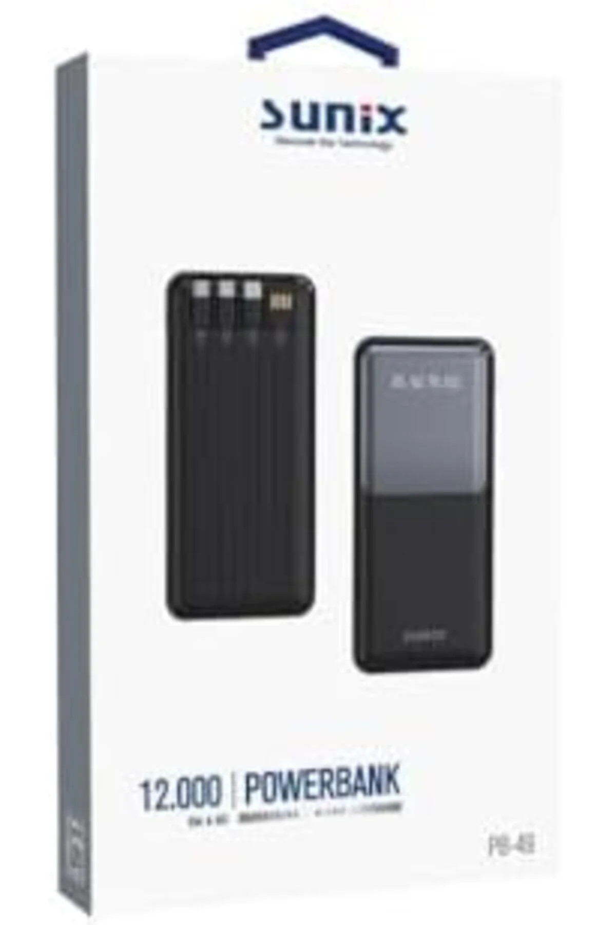 gzmshop 12000 Mah Dijital Göstergeli Dahili Çoklu Kablolu Taşınab