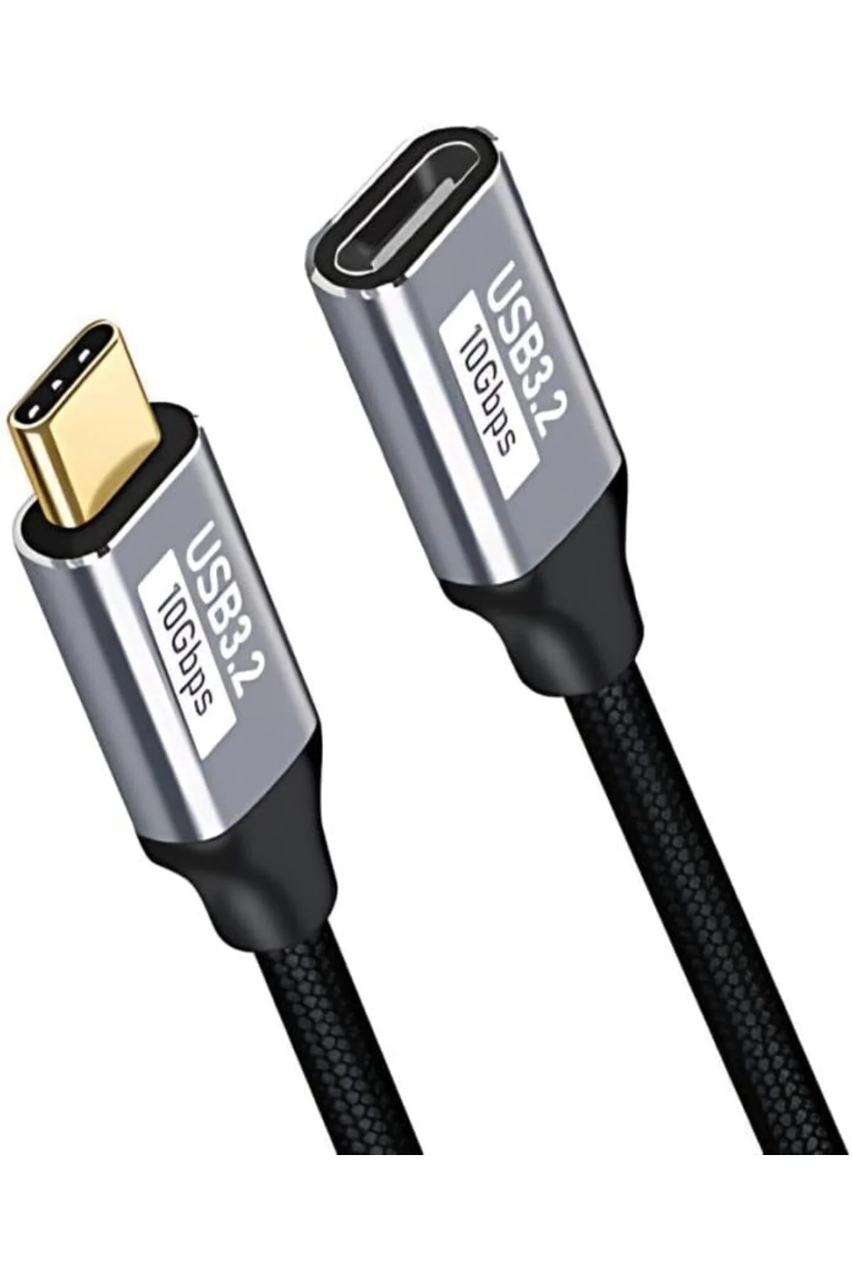 gzmshop 1MT 100W 5A 10Gbps Type C Uzatma Kablosu, Şarj, Data ve G