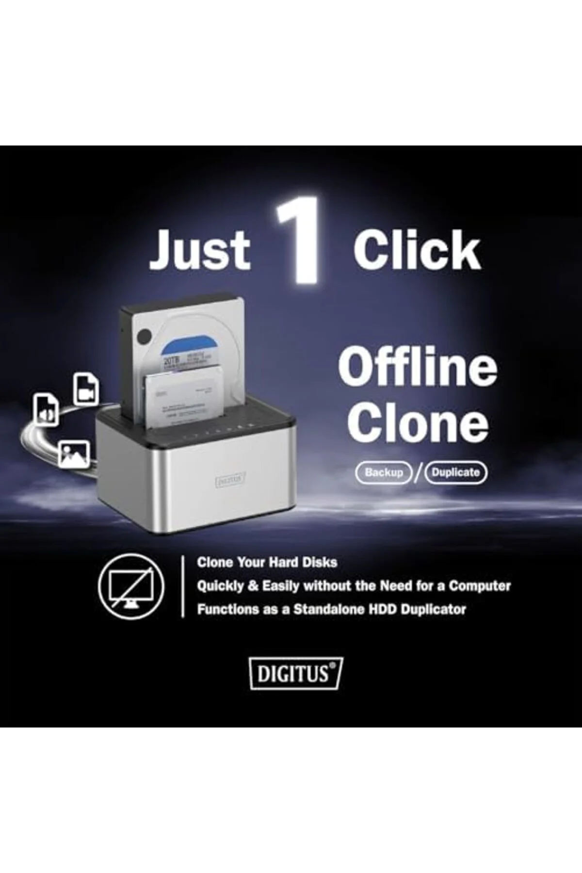 gzmshop DA-71540-2 – Çift SATA HDD Yerleştirme İstasyonu – USB 3.