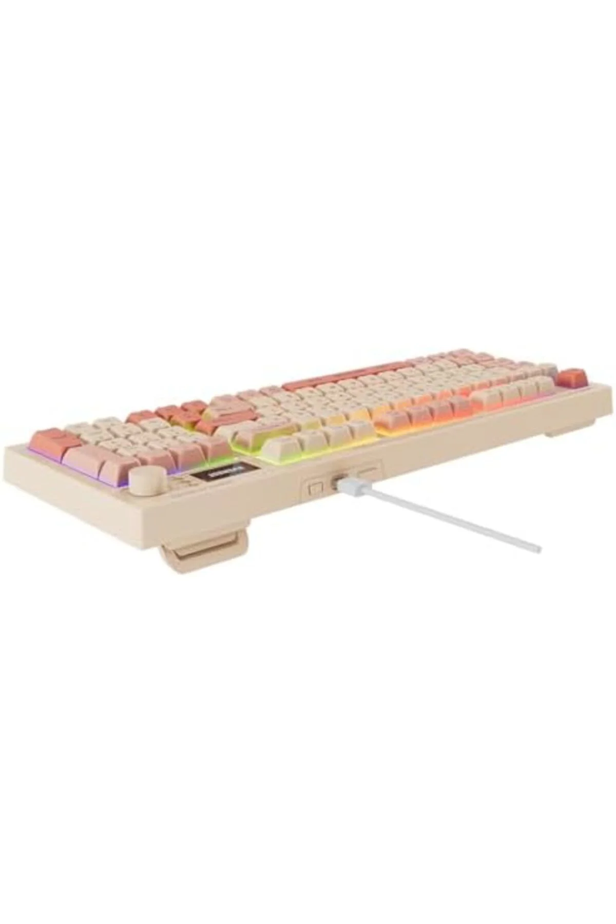 gzmshop KB-79 SILENT PRO Bej/Pembe/Turuncu SESSİZ RGB Q Membrane 
