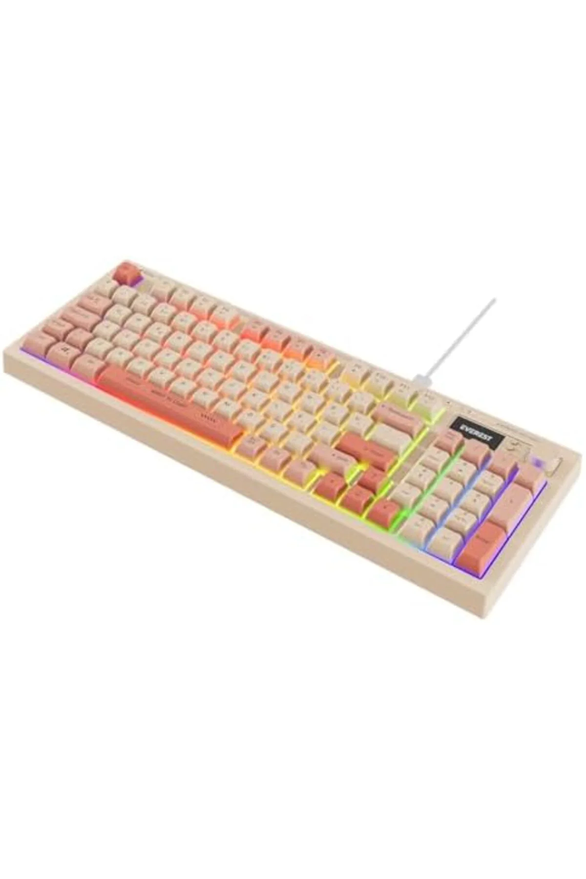 gzmshop KB-79 SILENT PRO Bej/Pembe/Turuncu SESSİZ RGB Q Membrane 