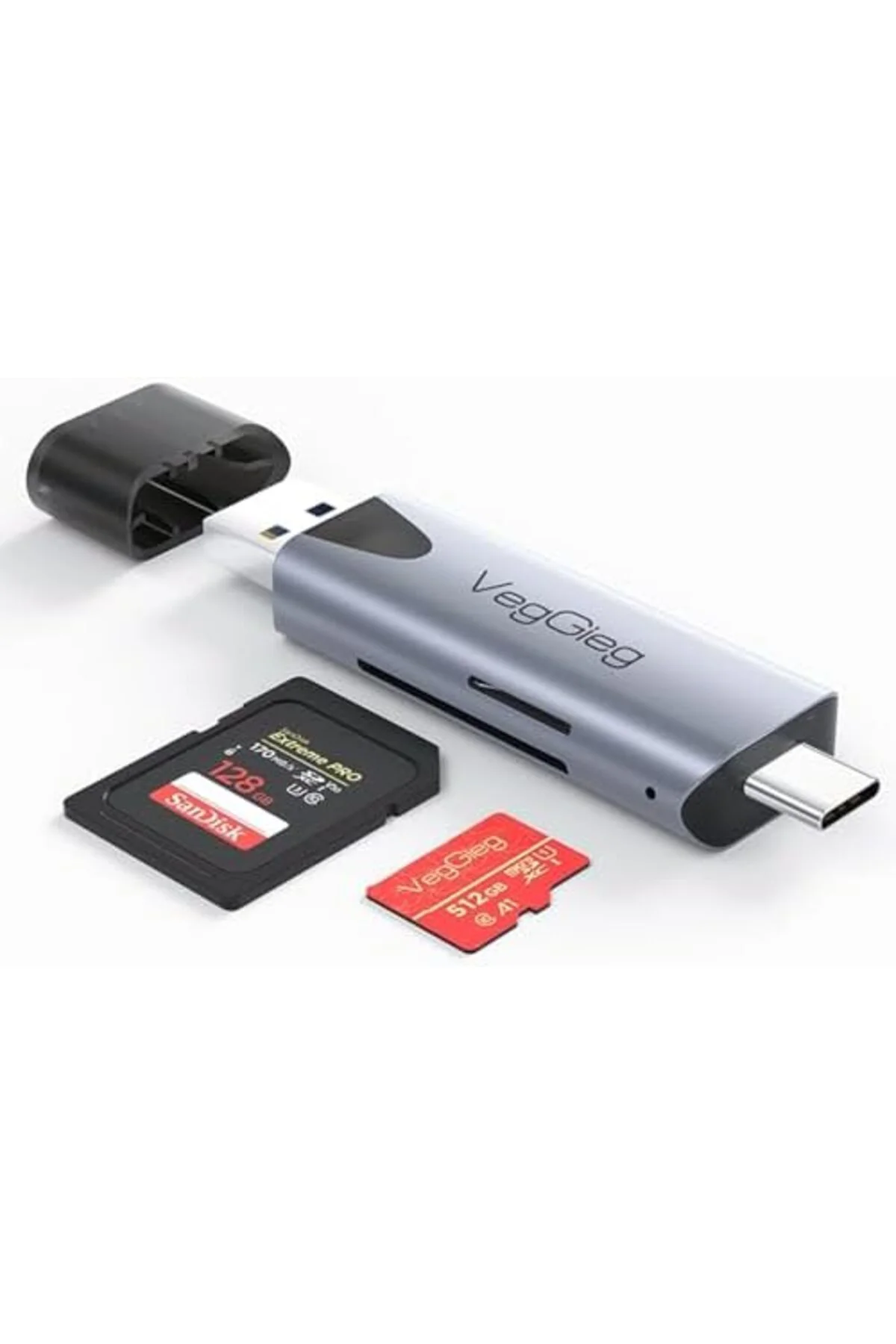 gzmshop Type-C ve USB 3.0 SD-MicroSD TF Kart Okuyucu 1247171