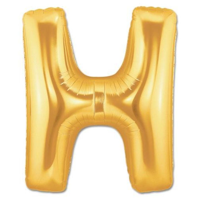 H Harf Folyo Balon Altın Renk  40 inç TdrTR