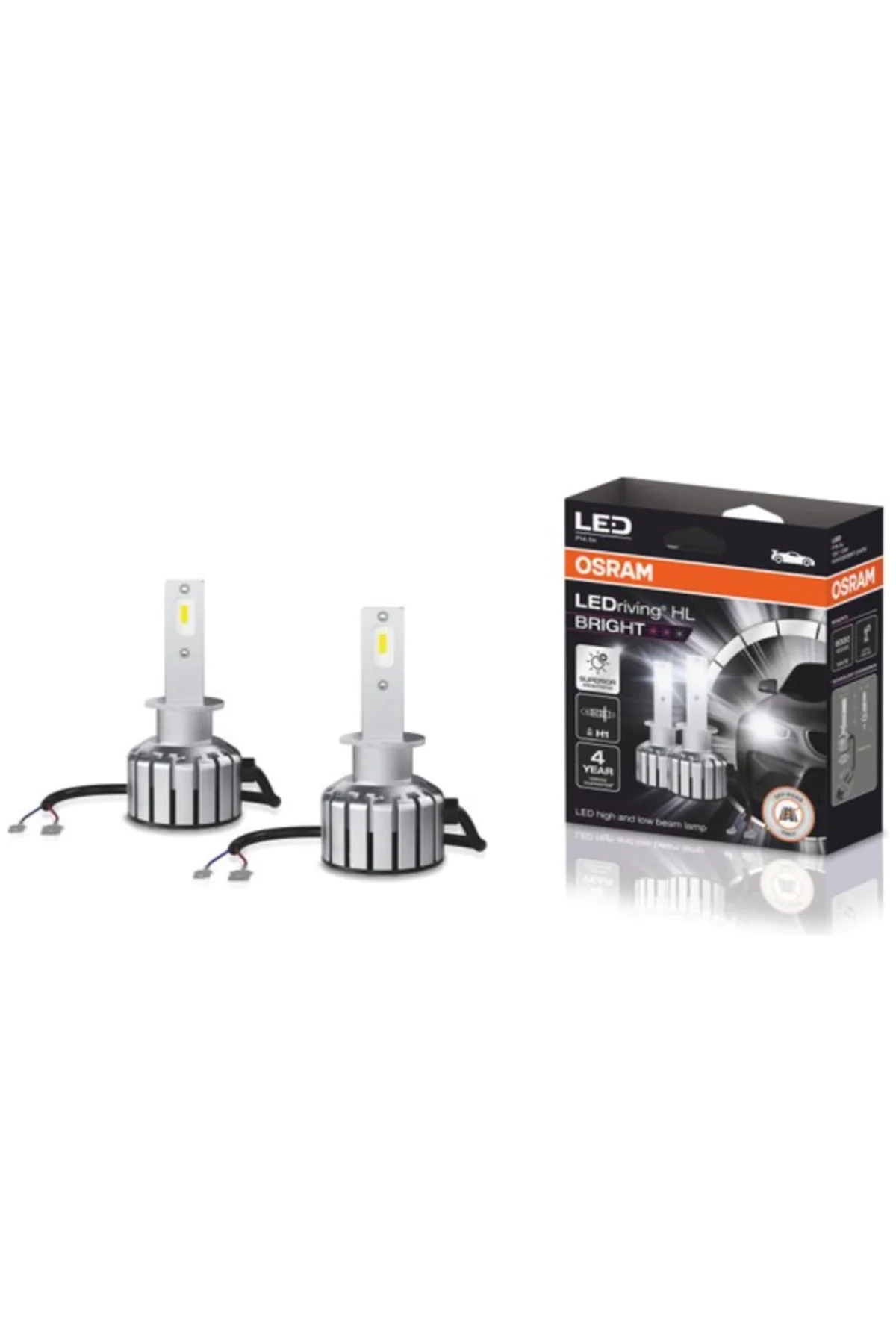 H1 LED Xenon Kit Ledriving Hl Brıght%300 Fazla Işık / 4 Yıl Garantili 12V (2 Adet Far Için)