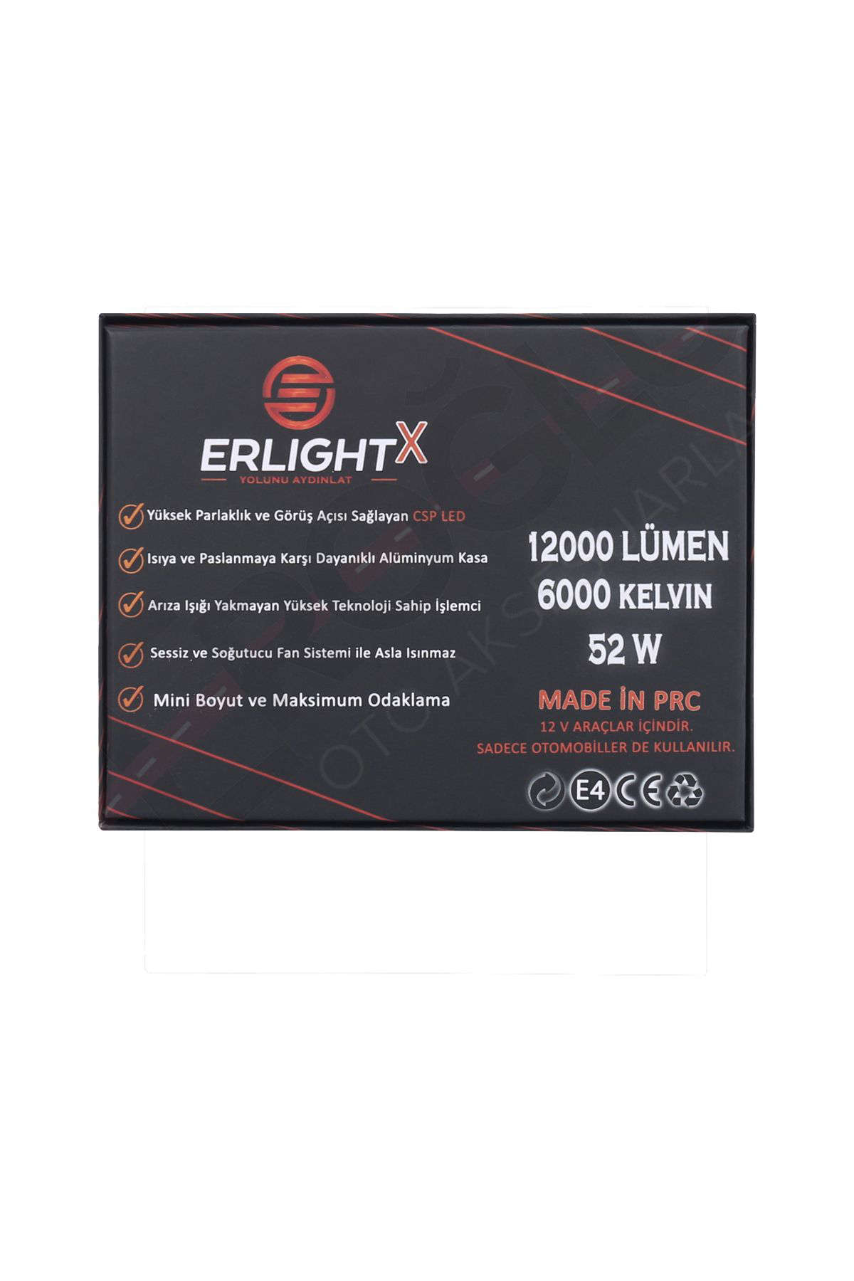 Nice Shop H11 Erlight X Lazer Serisi Led Xenon Uzun-Kisa Beyaz-Yeni Nesi İnce 12000 Lümen Şimşek Etkili 6000K