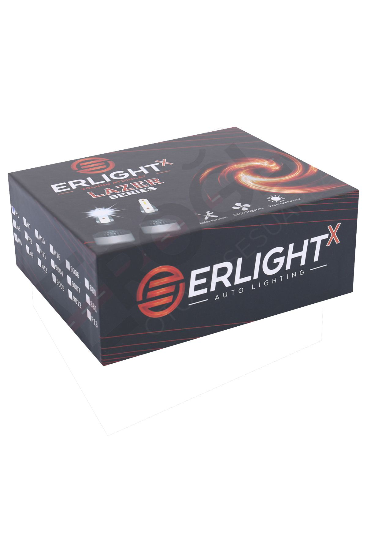 Nice Shop H11 Erlight X Lazer Serisi Led Xenon Uzun-Kisa Beyaz-Yeni Nesi İnce 12000 Lümen Şimşek Etkili 6000K