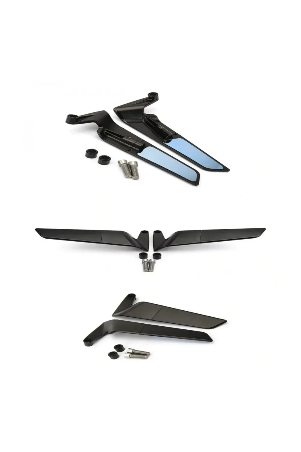 H2 Kanat Ayna Büyük Model Ayna 8 mm 10 mm ters düz tüm motosiklet