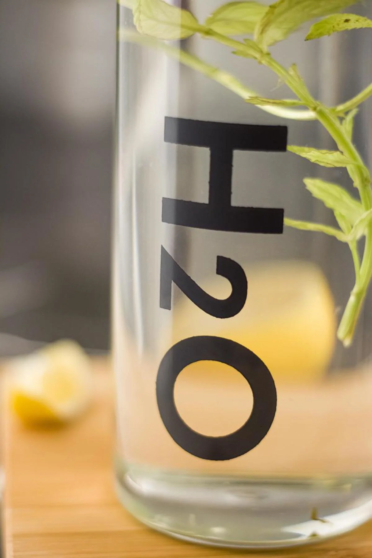 H2o Borosilikat Cam Matara Vakum Kapaklı Su Şişesi Suluk Gri 1000