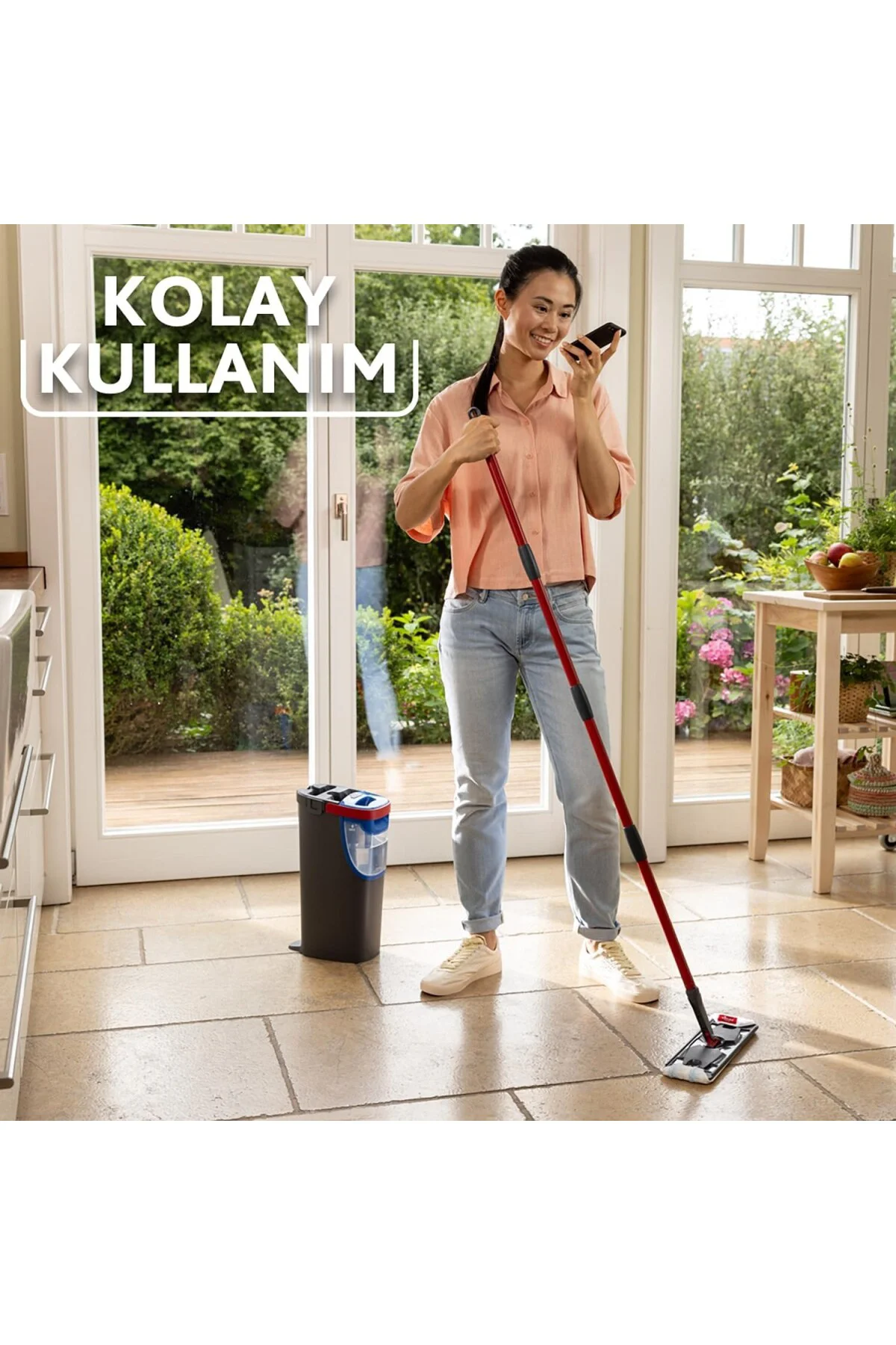 H2PRO%100 Kirli ve Temiz Suyu Ayıran Temizlik Seti & Mikrofiber Mop