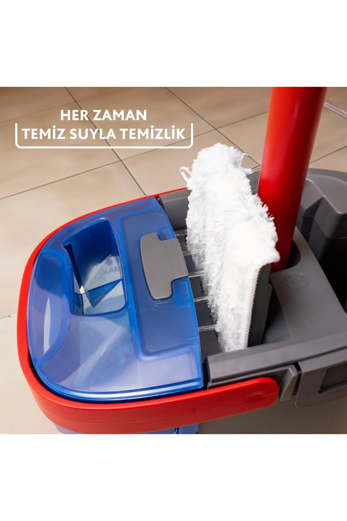 H2PRO%100 Kirli ve Temiz Suyu Ayıran Temizlik Seti & Mikrofiber Mop