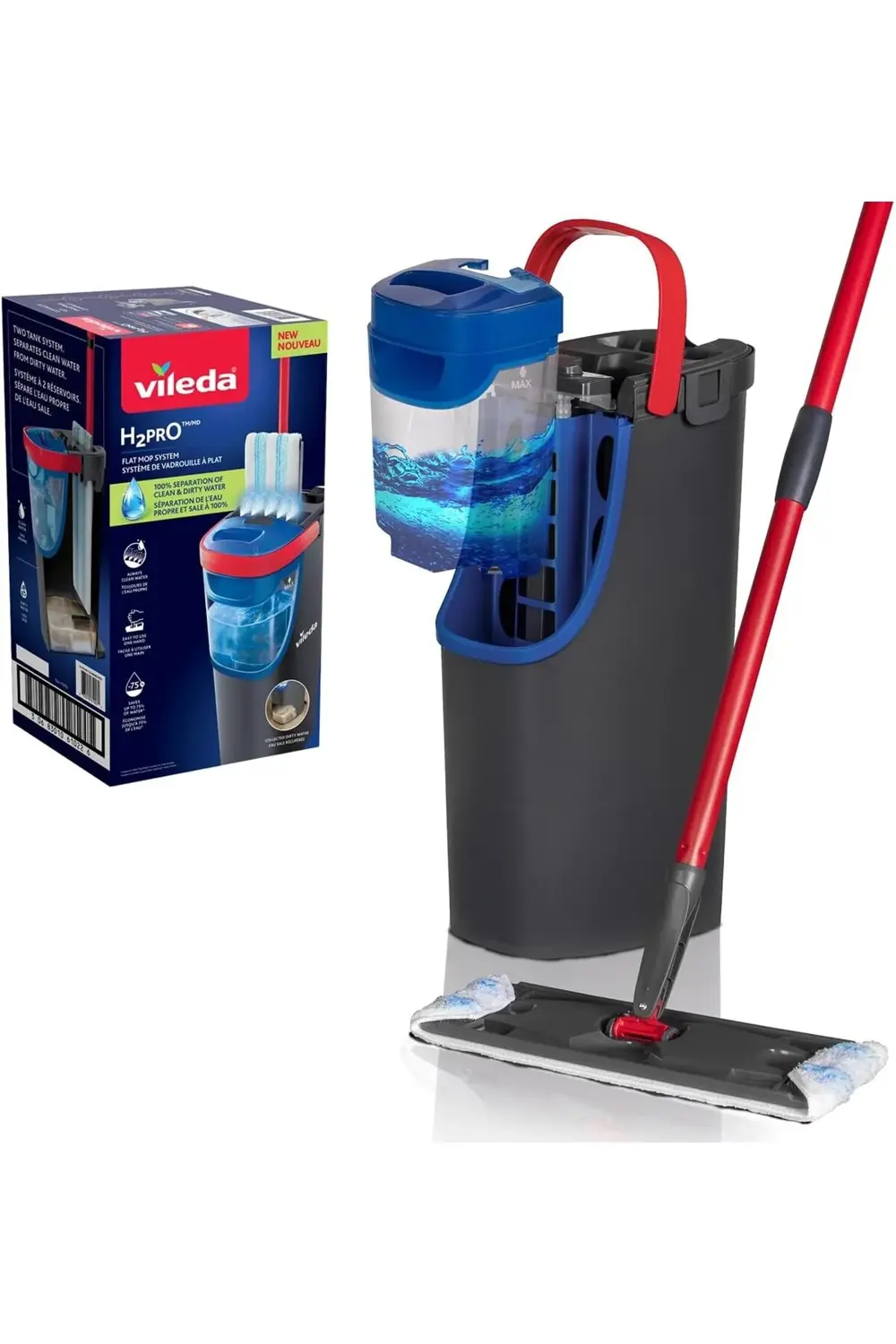 H2PRO%100 Kirli ve Temiz Suyu Ayıran Temizlik Seti & Mikrofiber M