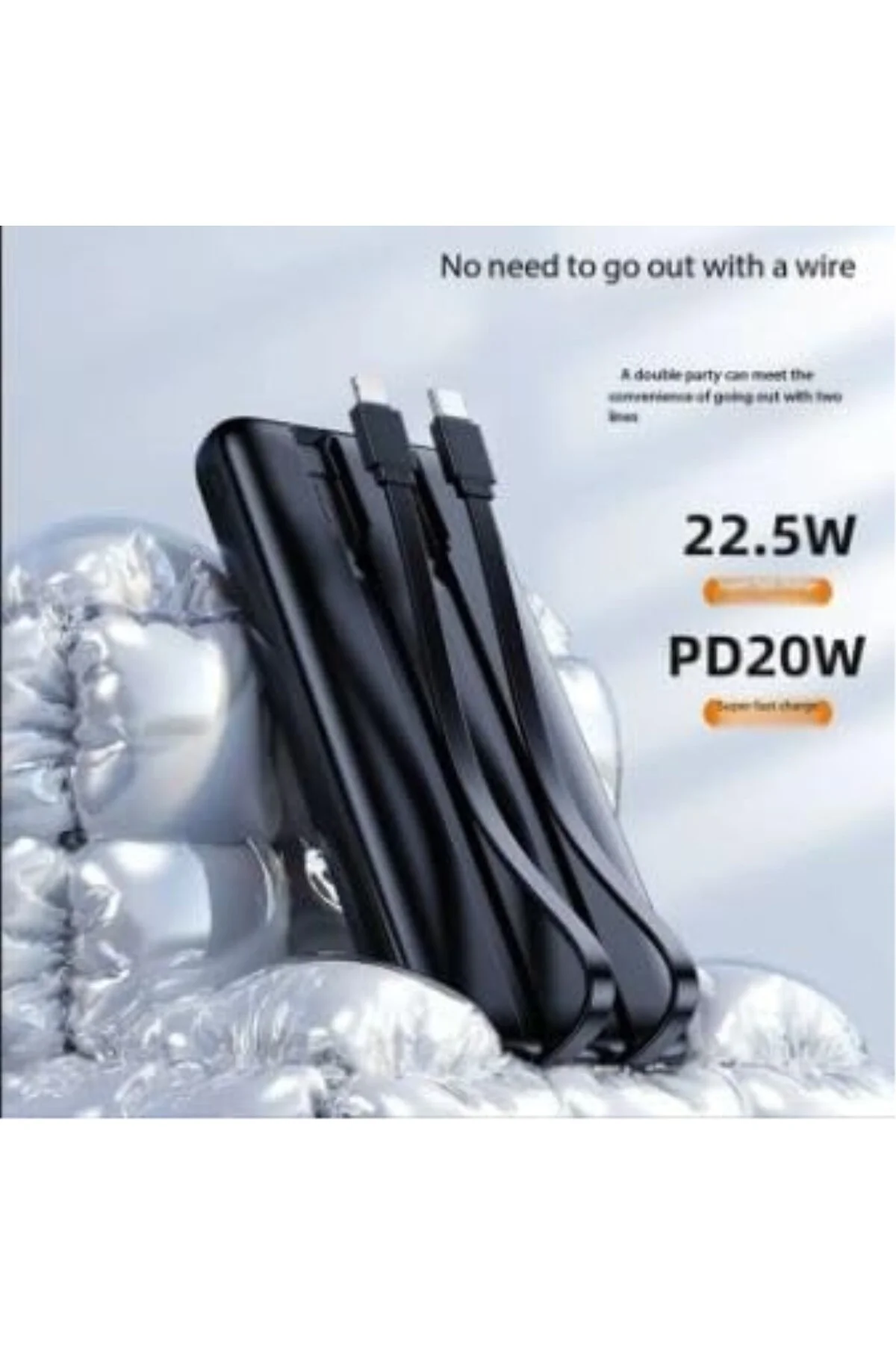 H31 20000 MH PD 20W ve USB 22.5W FAST HIZLI ŞARJ DAHİLİ TYPE C VE