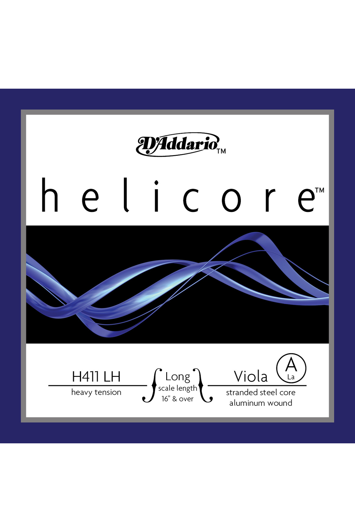 H411LH VIOLA TEK TEL, HELICORE, A-LA, LONG SCALE, HEAVY T Viola T