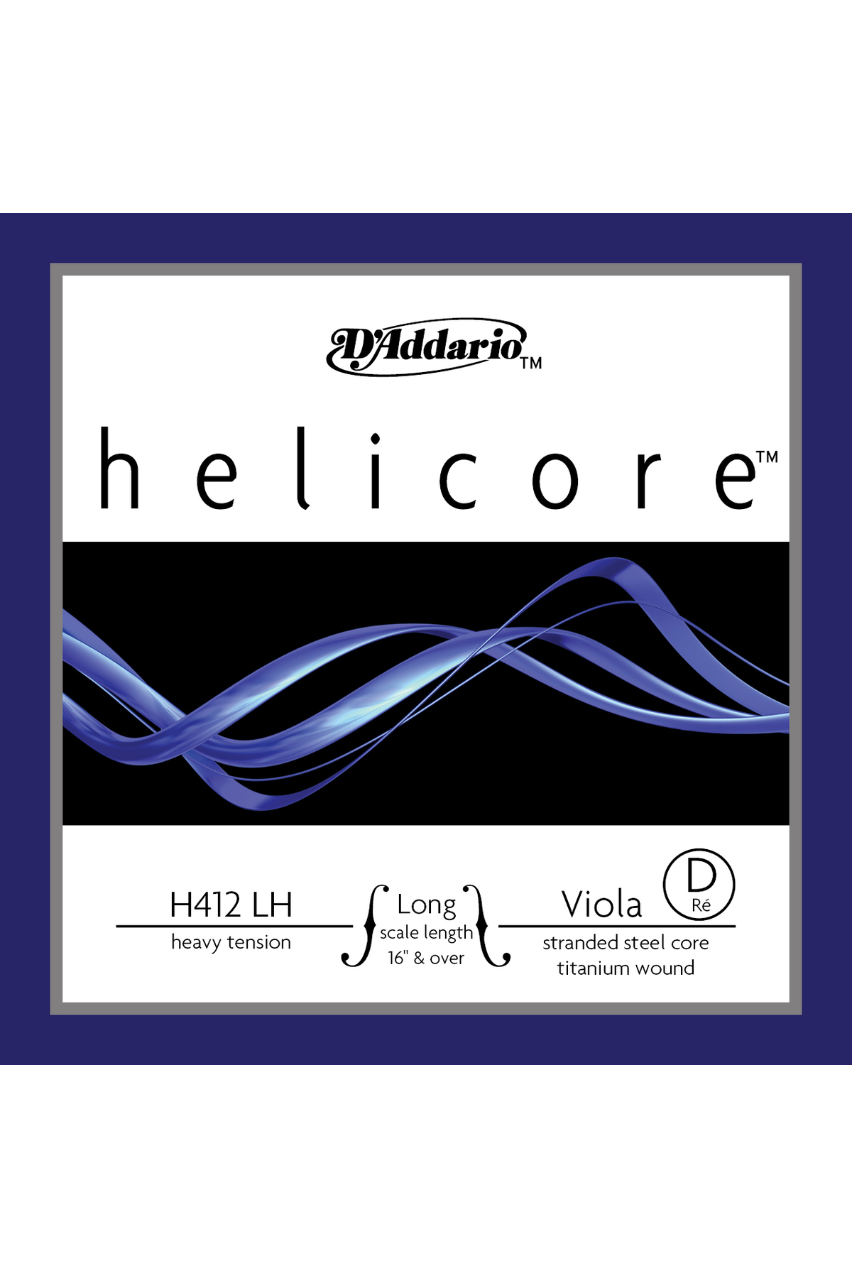 H412LH VIOLA TEK TEL, HELICORE, D-RE, LONG SCALE, HEAVY T Viola T