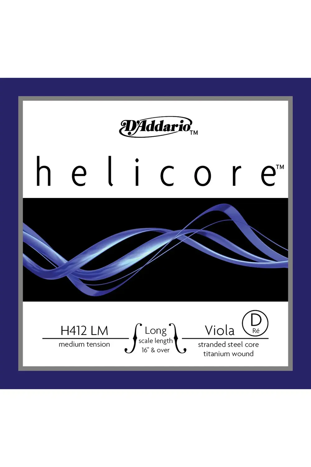 H412LM VIOLA TEK TEL, HELICORE, D-RE, LONG SCALE, MEDIUM Viola Te
