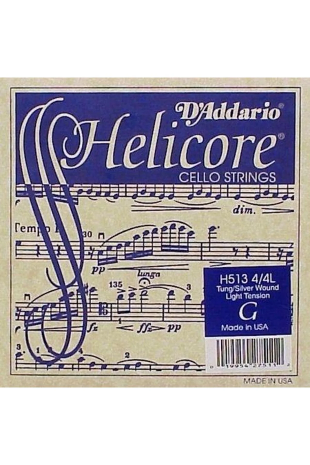 H513 CELLO TEK TEL, HELICORE, 4/4, G-(SOL), MEDIUM H513 CELLO TEK TEL, HELICORE, 4/4, G-(SOL), MEDIUM