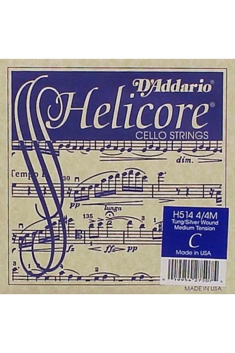 H514 CELLO TEK TEL, HELICORE, C-DO, LONG SCALE, MEDIUM Cello Tel