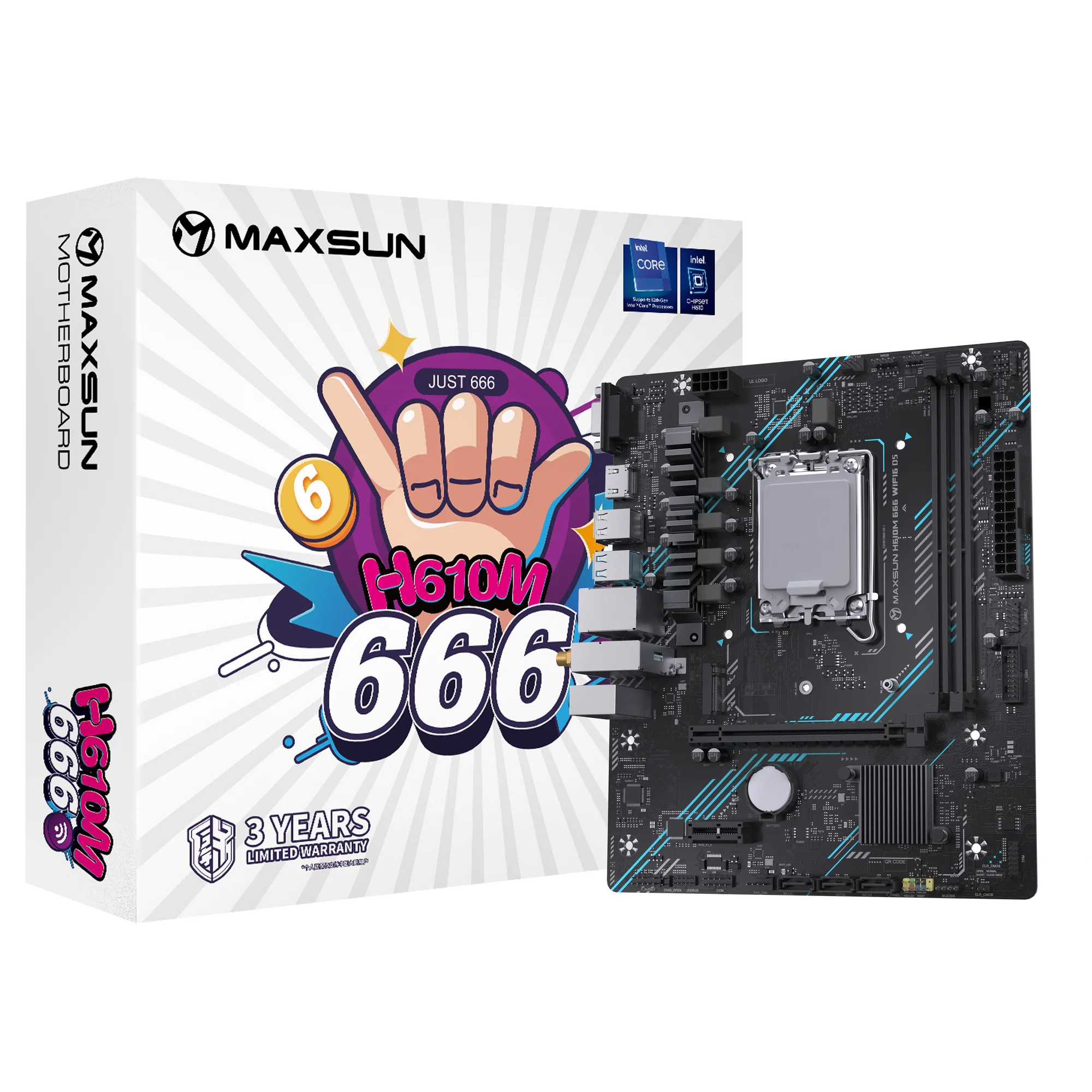 H610M 666 WIFI LGA1700 DDR5 5600 Mhz M.2 HDMI mAtx Intel Anakart