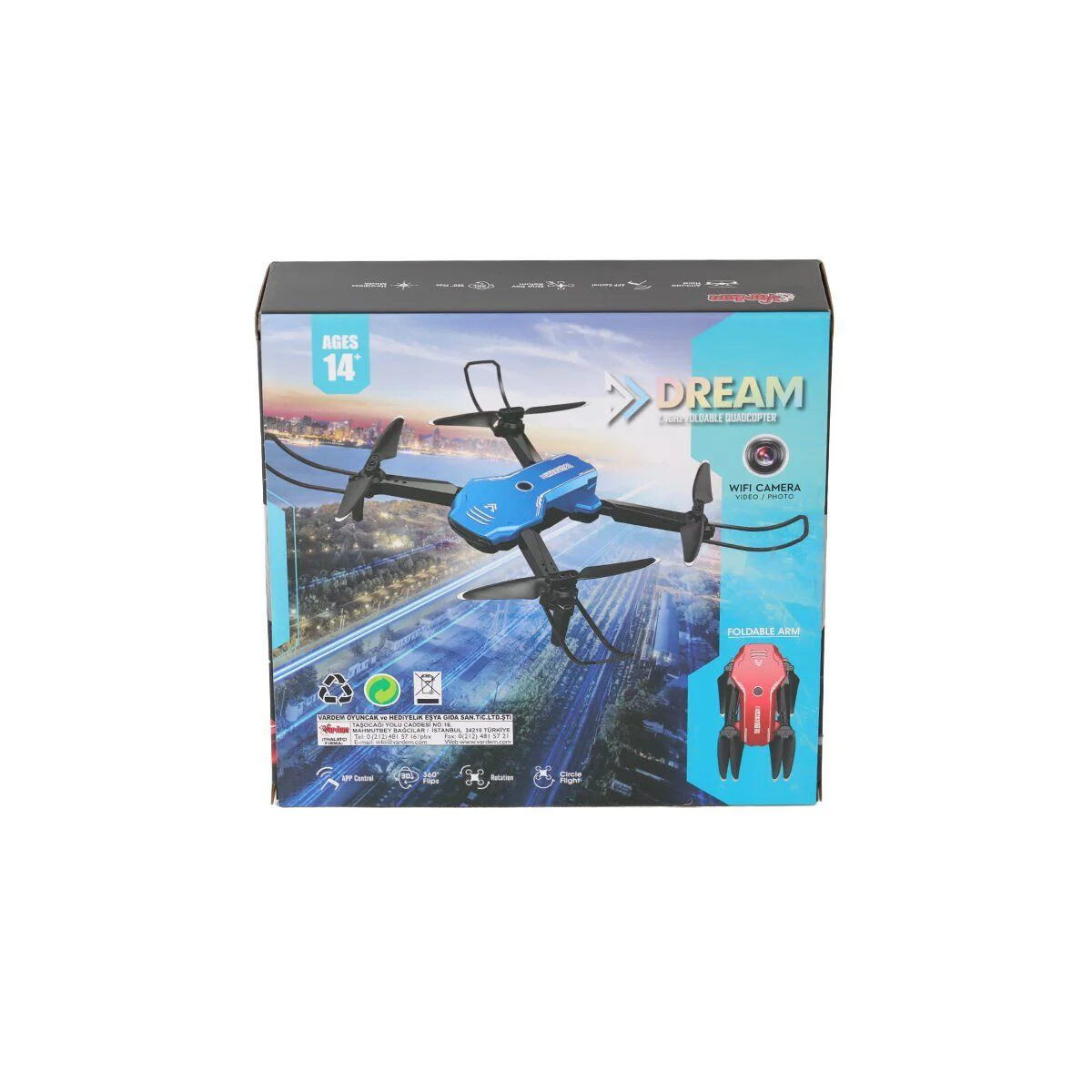 H866HW - Vardem 2.4G Wifi Kameralı Şarjlı Full Fonksiyon Drone