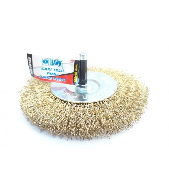 HA10135 Pimli Sarı Tel Daire Fırça 100x10 mm – Pas, Korozyon ve Tortu Temizliği İçin Profesyonel Tel Fırça Fiyatı, Yorumları ve Özellikleri