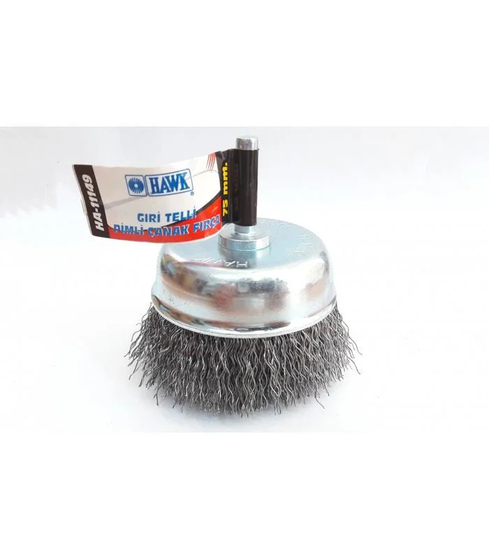 HA11149 Pimli Gri Tel Çanak Fırça 75 mm
