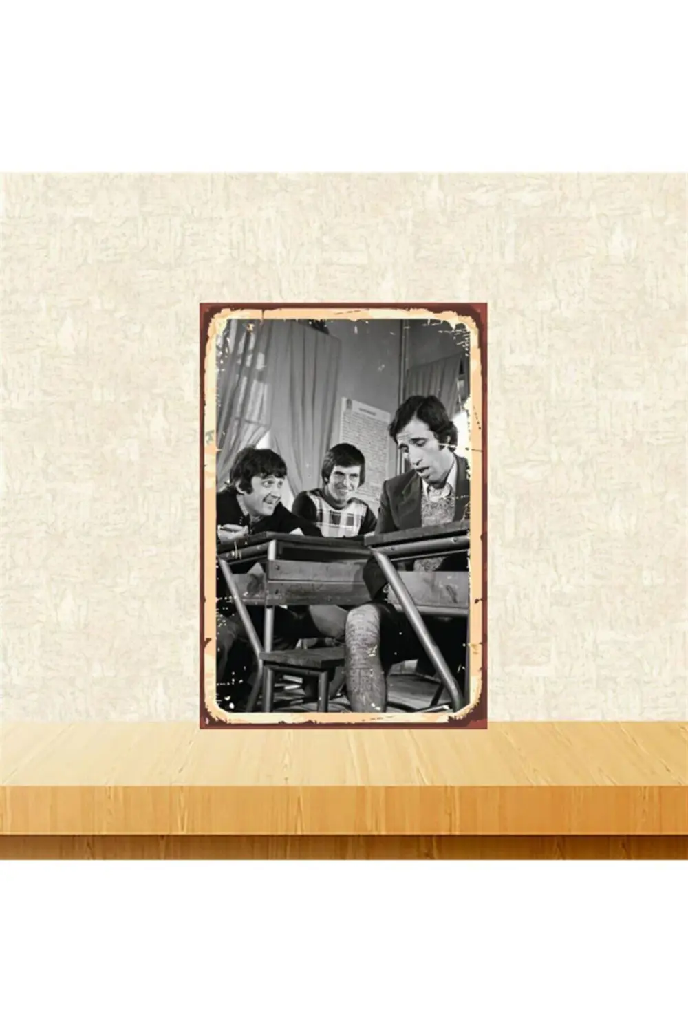 Hababam Sınıfı Şaban Güdük Ferit 20-30 Cm Retro Ahşap Tablo Tkfx4