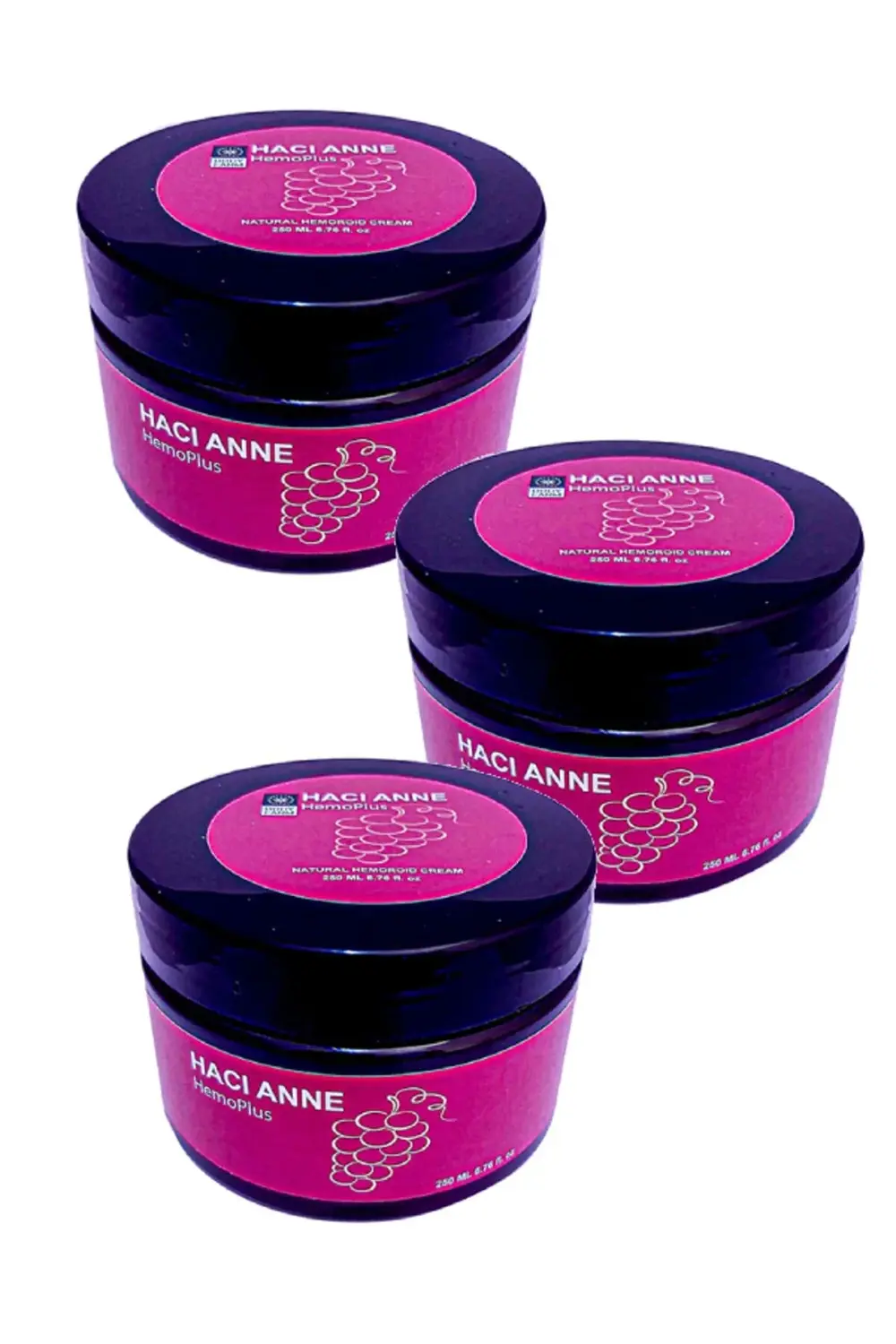 Hacı Anne HemoPlus Bagzur Doğal Bitkisel Onarım Kremi 250 ml x 3