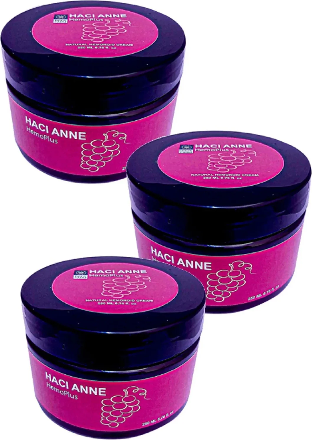 Hacı Anne Hemoplus Doğal Kremi 250 ml x 3 Adet – Çatlak ve Sert Ciltler İçin Doğal Bakım