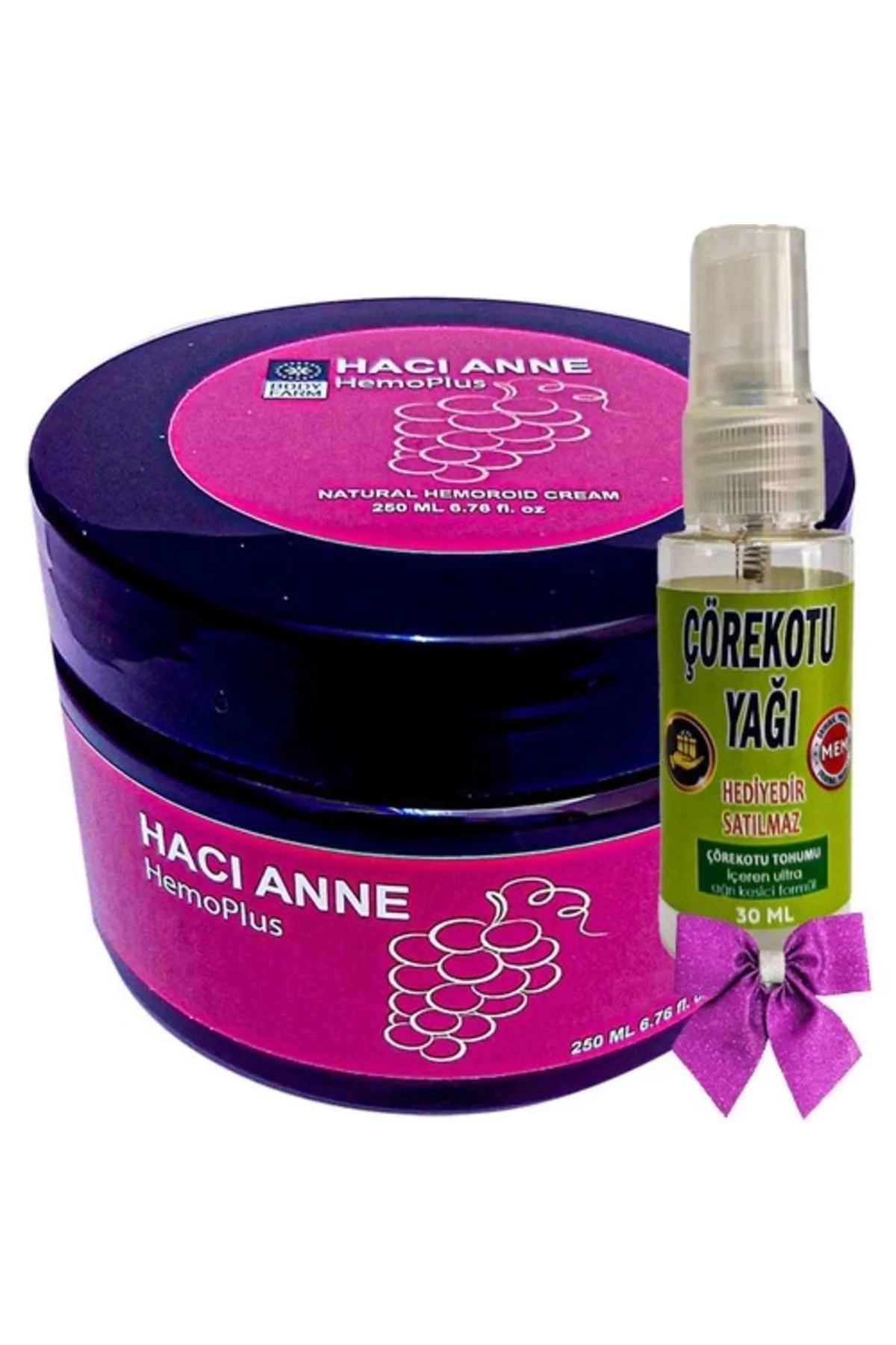 Hacı Anne Hemoplus Kremi 200 ml + Çörek Otu Yağı 30 ml - İltihaplı Yaralar ve Çatlaklar İçin Etkili Bakım