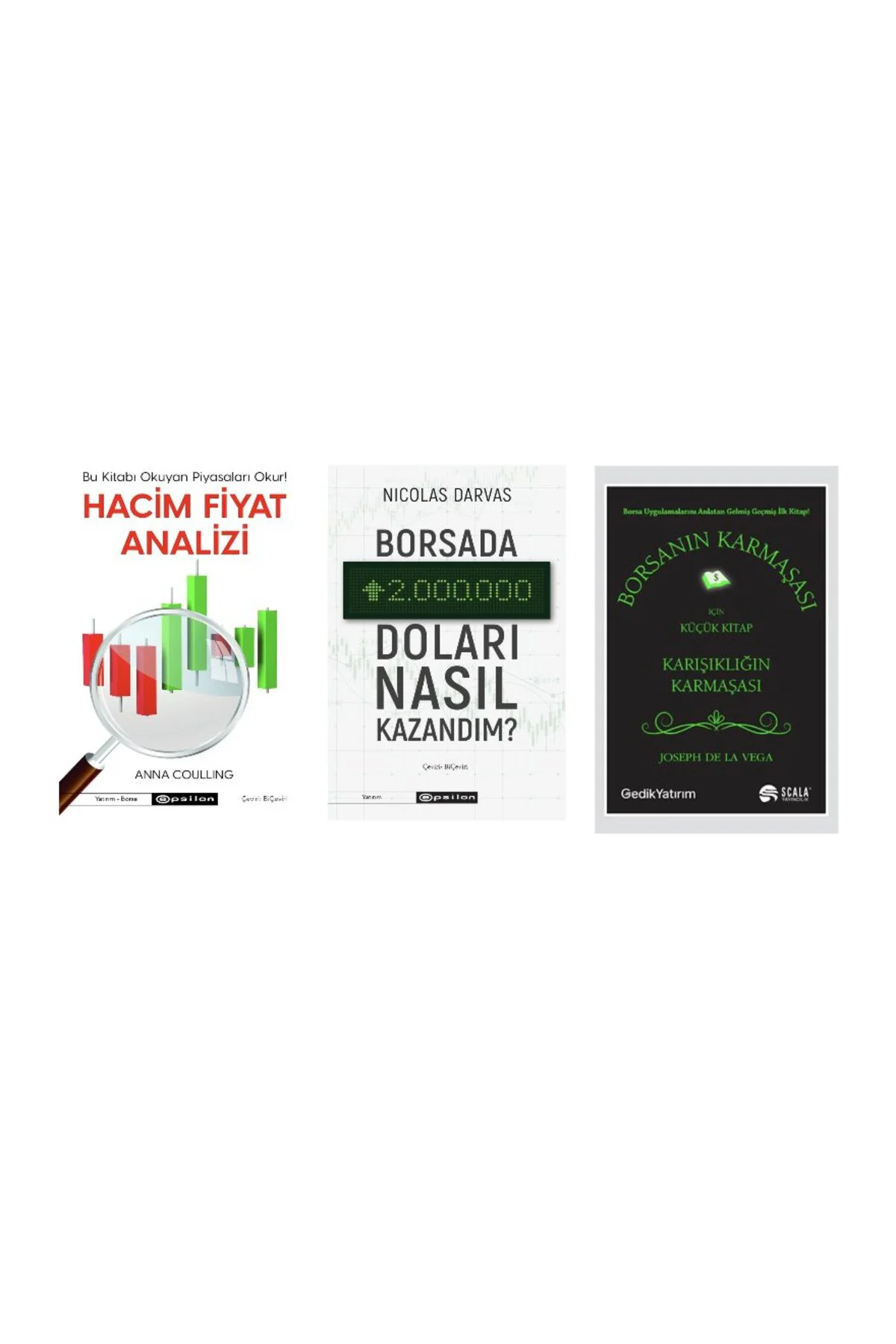 hacim fiyat analiz+borsada iki milyon dolari nasil kazandim+borsanin karmasasi=(3kitap) Fiyatı, Yorumları ve Özellikleri