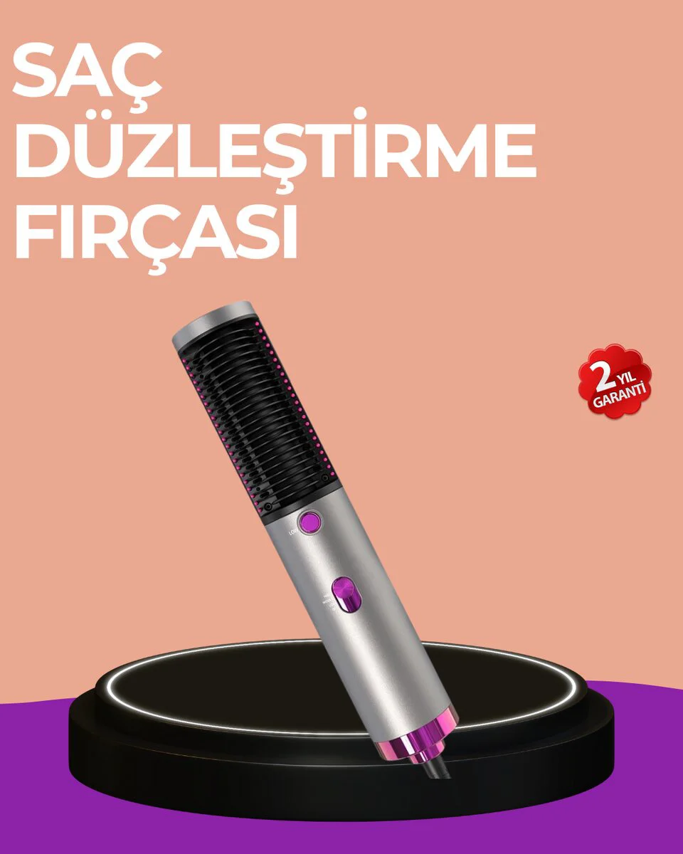 Hacim Veren ve Saç Elektriklenmesini Önleyen Sıcak Hava Fırçası - 1000W İyonlu Saç Kurutma