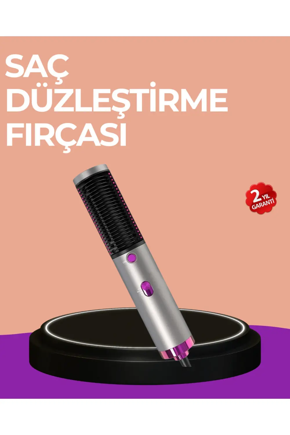 Hacim Veren ve Saç Elektriklenmesini Önleyen Sıcak Hava Fırçası