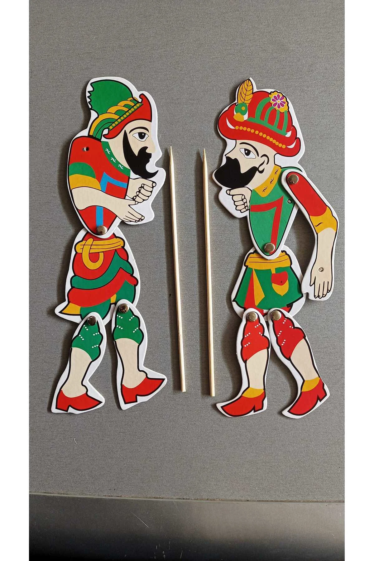 Hacivat - Karagöz Mukavva Kukla Oyun Seti (30cm)