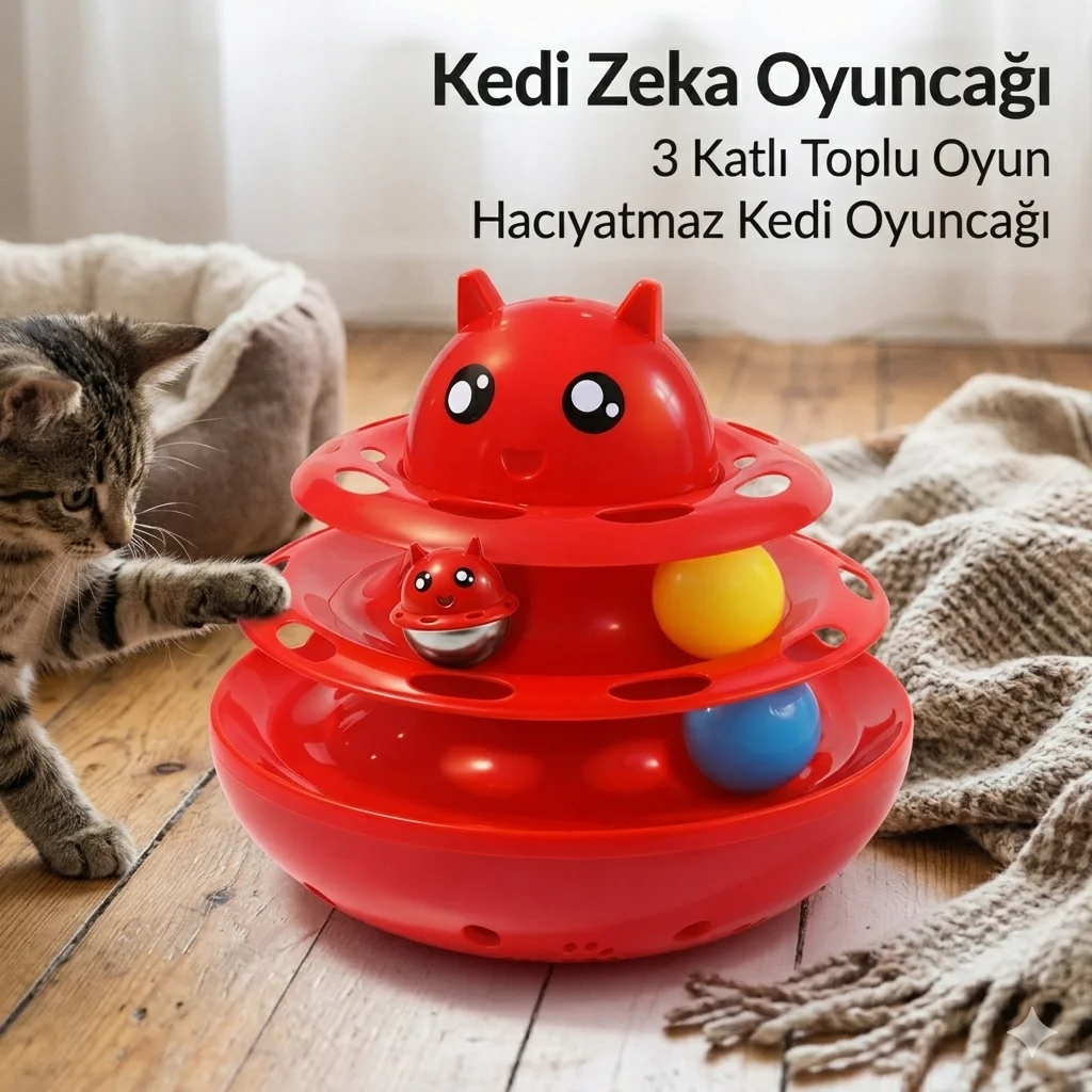 Hacıyatmaz Kedi Oyuncağı 3 Katlı Toplu Zeka Oyuncağı 20x21 cm – Devrilmez Interaktif Oyuncağı Hacıyatmaz Kedi Oyuncağı 3 Katlı Toplu Zeka Oyuncağı 20x21 cm – Devrilmez Interaktif Oyuncağı