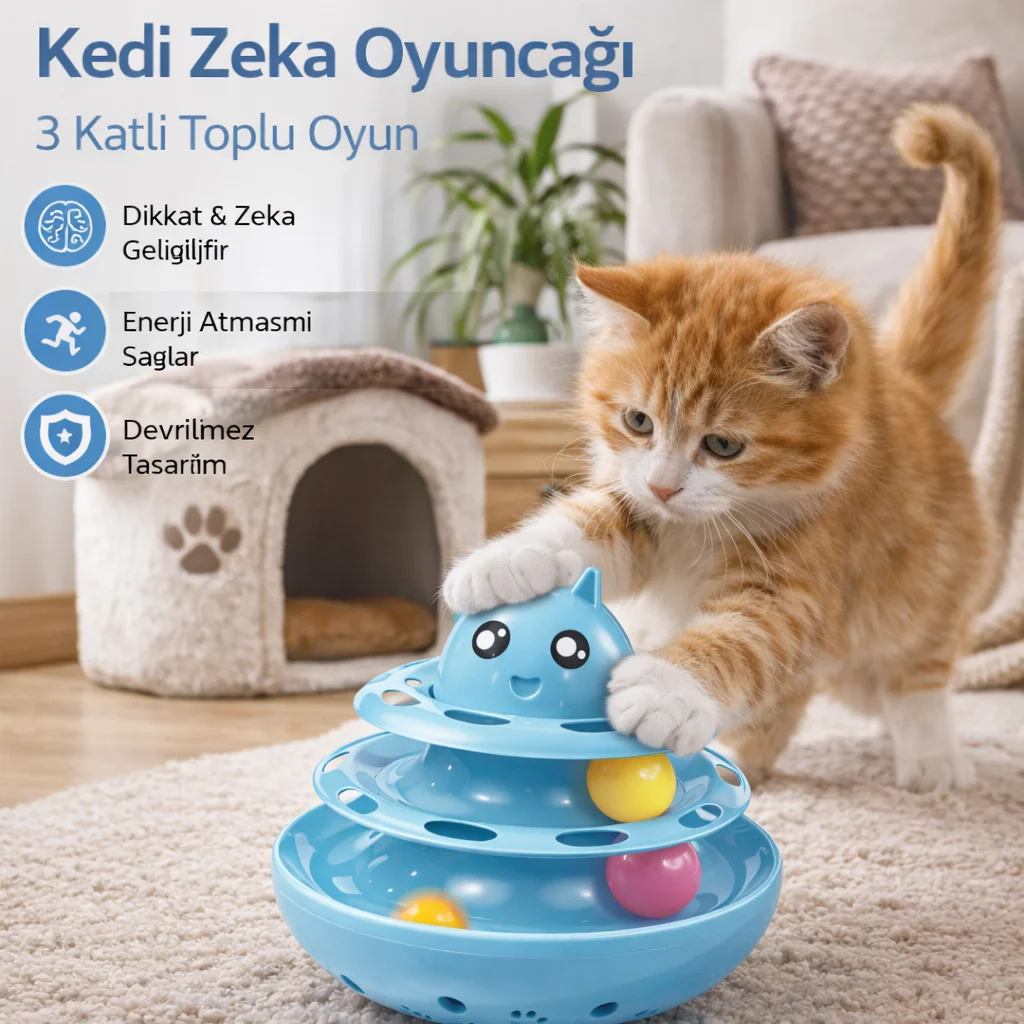 Hacıyatmaz Kedi Oyuncağı 3 Katlı Toplu Zeka Oyuncağı 20x21 cm – Devrilmez Interaktif Oyuncağı Hacıyatmaz Kedi Oyuncağı 3 Katlı Toplu Zeka Oyuncağı 20x21 cm – Devrilmez Interaktif Oyuncağı
