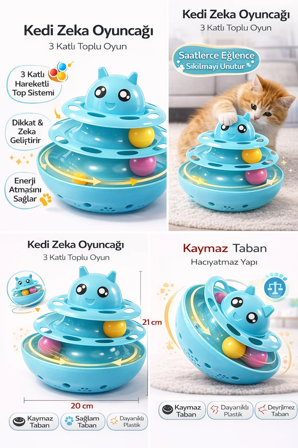 Hacıyatmaz Kedi Oyuncağı 3 Katlı Toplu Zeka Oyuncağı 20x21 cm – Devrilmez Interaktif Oyuncağı Hacıyatmaz Kedi Oyuncağı 3 Katlı Toplu Zeka Oyuncağı 20x21 cm – Devrilmez Interaktif Oyuncağı