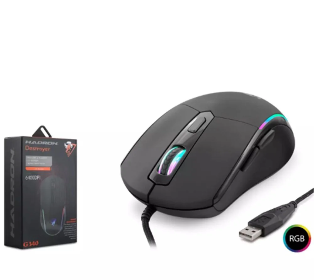 Hadron Destroyer G340 Rgb 6 Buttons Usb 6400 Dpı Oyuncu Mouse (1,