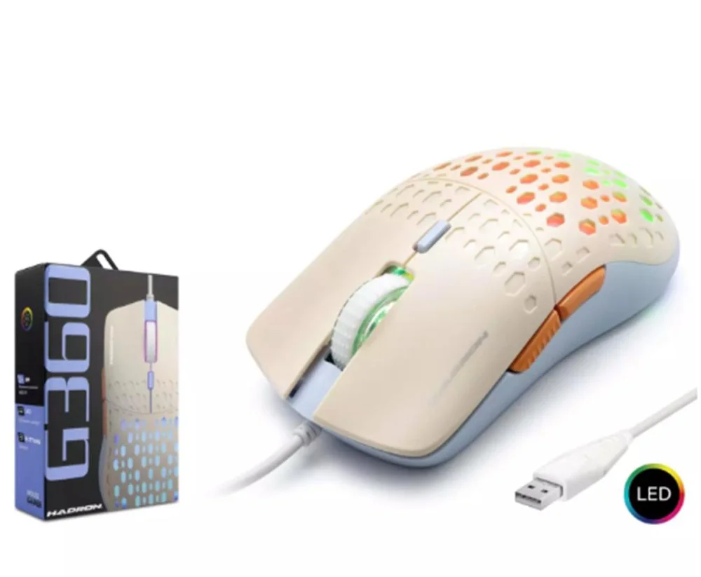 Hadron G360 Rgb 6 Buttons Usb 3600 Dpı Oyuncu Mouse (1,40cm Kablo