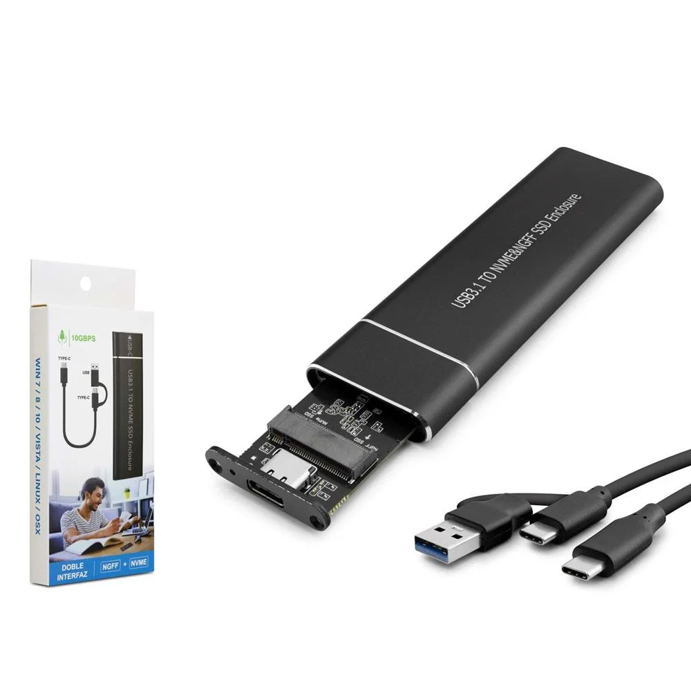 Hadron Hdx1769 Ssd Kutu Type-C3.1 + Usb3.0 Nvme M2 Chip Jms581D S