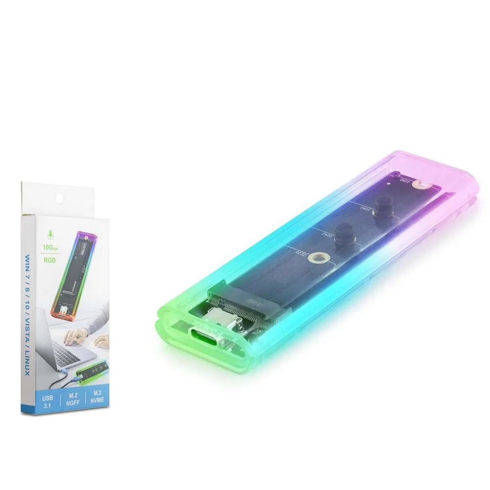 Hadron Hdx1770 Ssd Kutu Type-C3.1 Nvme + Ngff M2 10Gbps Rgb Trans
