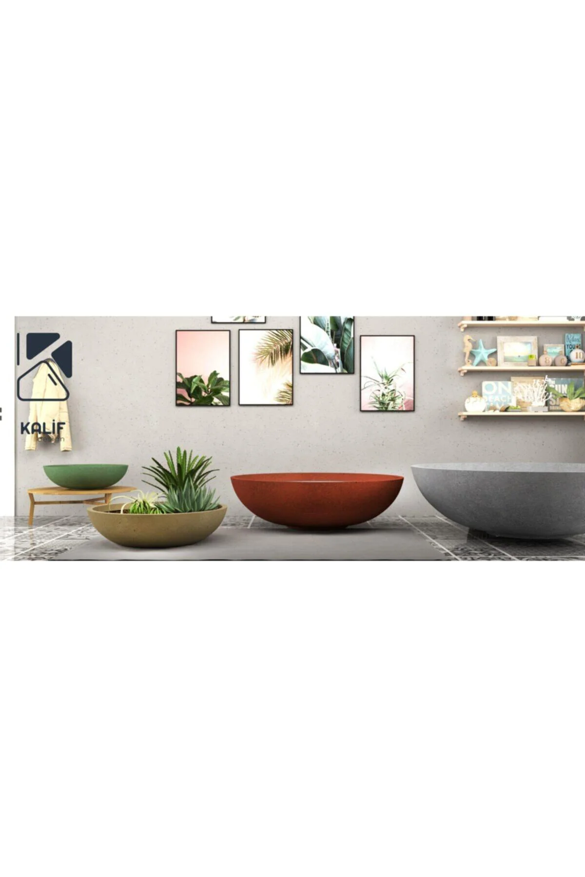 Hafif Beton Saksı (terrazo) Freya (m) 70x70x20 Siyah